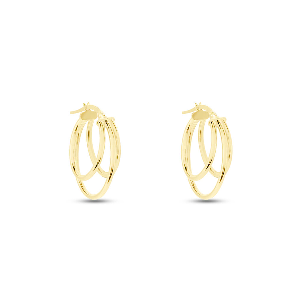 Créoles Trish Or Jaune - Boucles d'oreilles créoles Femme | Histoire d’Or