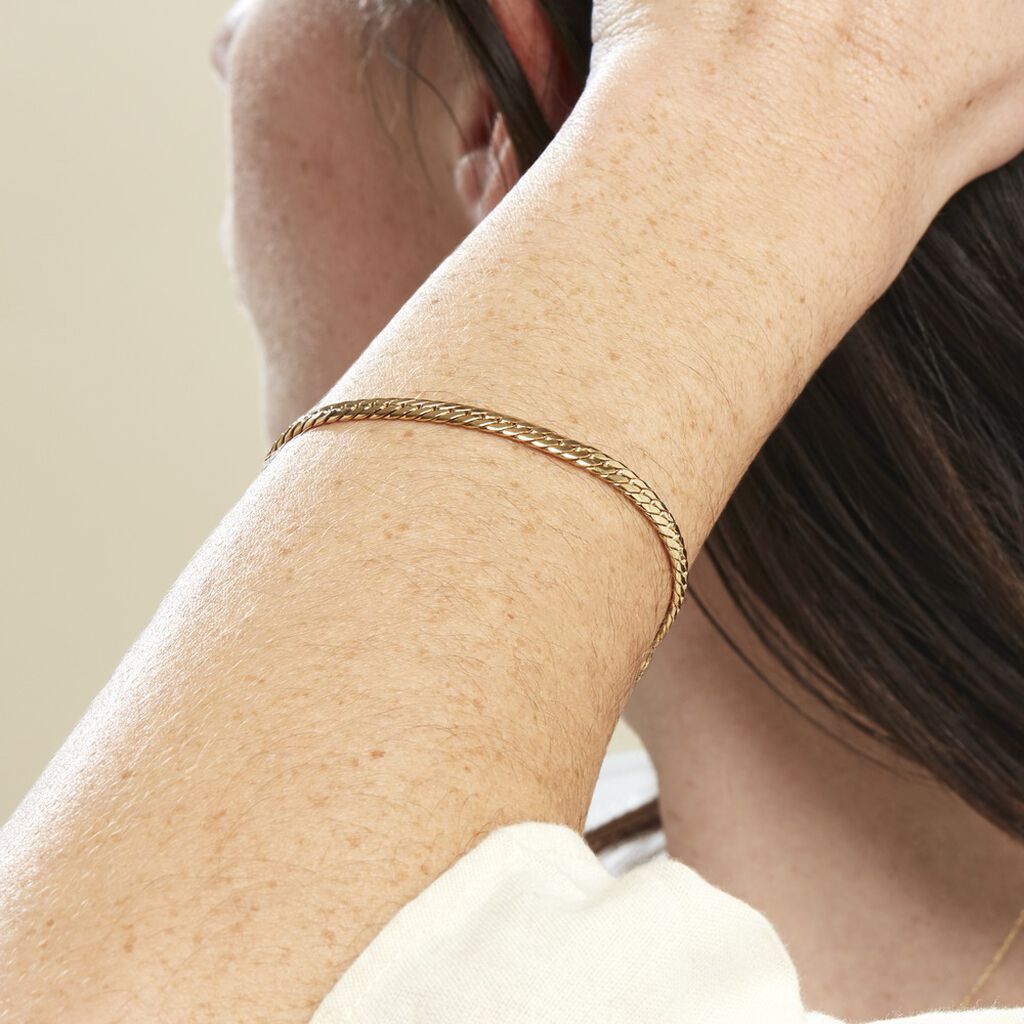 Bracelet Or Jaune Izel Maille Anglaise - Bracelets chaîne Femme | Histoire d’Or