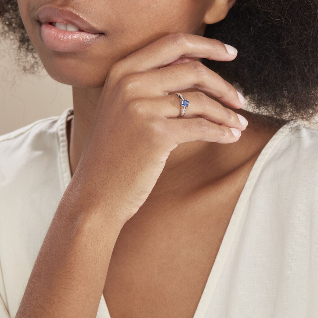 Bague Denise Or Blanc Saphir Et Diamant - Bagues solitaires Femme | Histoire d’Or