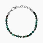 Bracelet Jourdan Acier Blanc Turquoise - Bracelets Homme | Histoire d&rsquo;Or