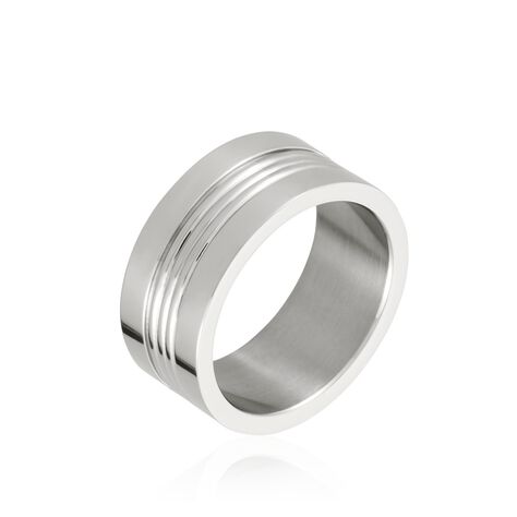Bague Acier Blanc Walder - Bagues fantaisie Homme | Histoire d’Or