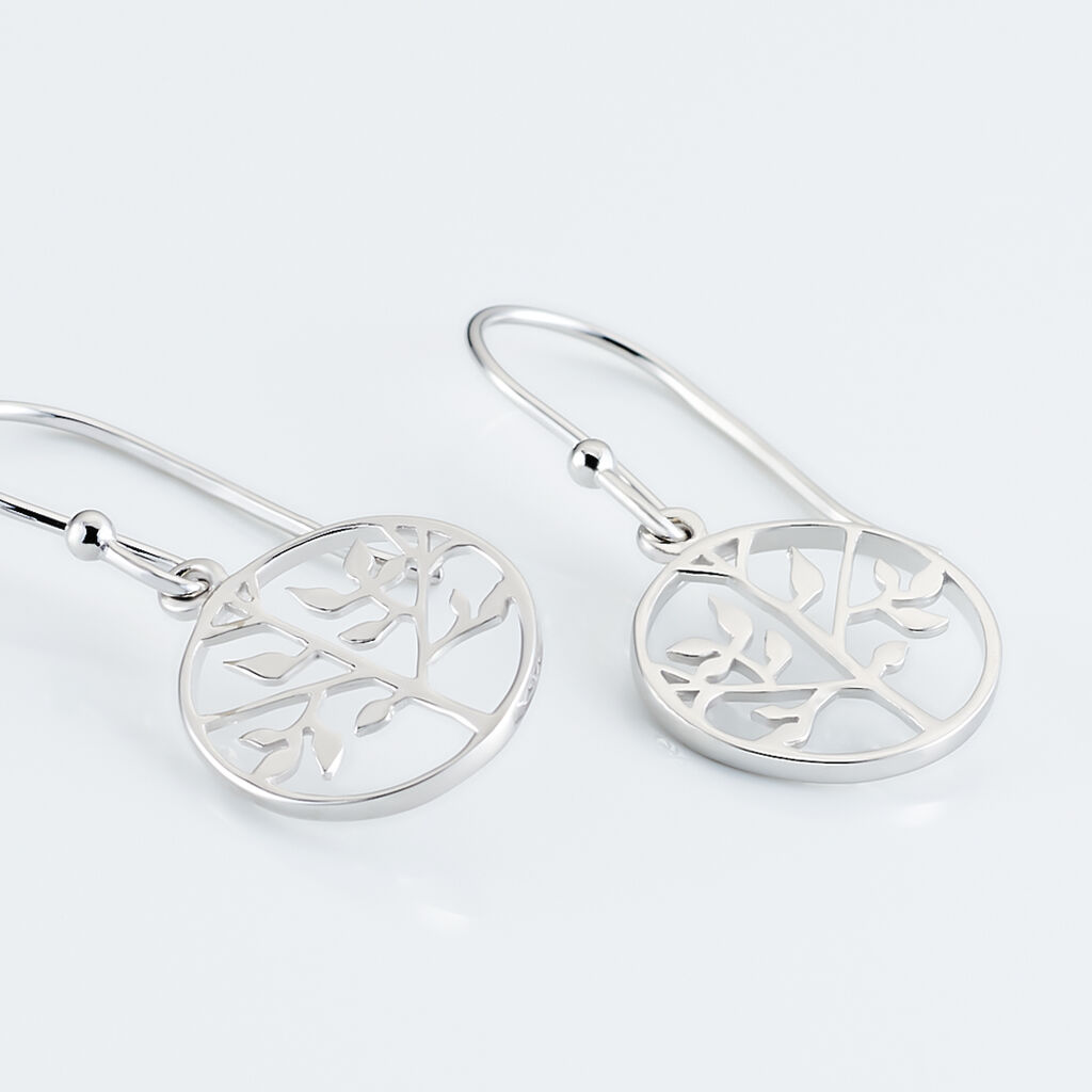 Boucles D'oreilles Pendantes Mely Argent Blanc - Boucles d'oreilles fantaisie Femme | Histoire d’Or