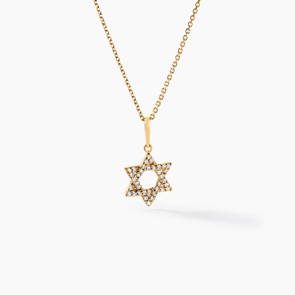 Pendentif Faye Or Jaune Oxyde De Zirconium - Pendentifs Famille | Histoire d’Or