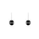 Boucles D'oreilles Pendantes Nina Cera Argent  Strass Et C&eacute;ramique - Boucles d'oreilles fantaisie Femme | Histoire d&rsquo;Or