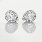 Boucles D'oreilles Puces Pilar Argent Blanc Oxyde De Zirconium - Boucles d'oreilles fantaisie Femme | Histoire d&rsquo;Or