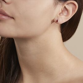 Boucles D'oreilles Puces Argent Blanc Junie Ambre - Boucles d'oreilles fantaisie Femme | Histoire d’Or