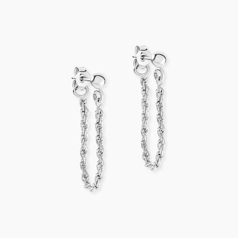 Boucles D'oreilles Pendantes Argent Blanc Renae - Boucles d'oreilles fantaisie Femme | Histoire d&rsquo;Or