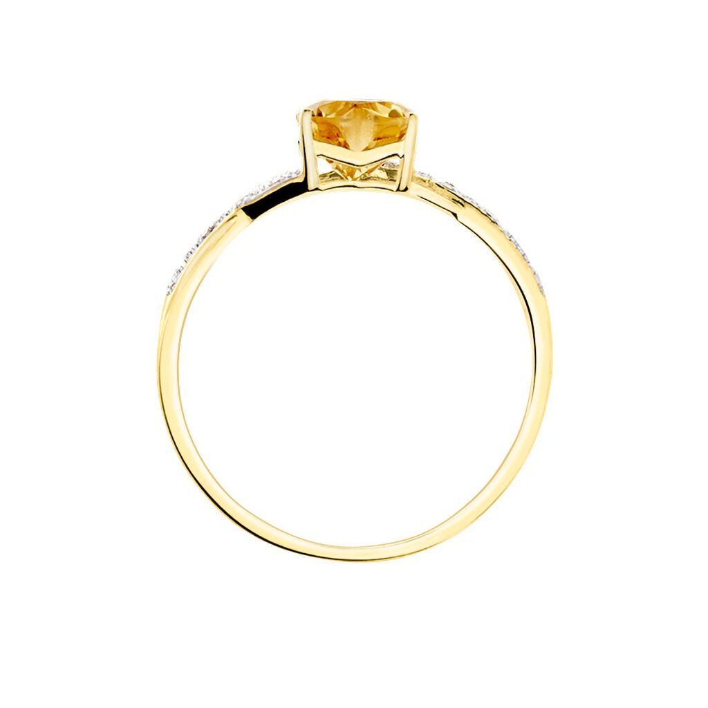 Bague Clothilde Or Jaune Citrine Et Oxyde - Bagues solitaires Femme | Histoire d’Or