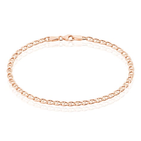 Bracelet Capucin Or Rose Maille Marine Plate - Bracelets cha&icirc;ne Femme | Histoire d&rsquo;Or