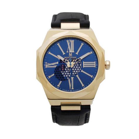 Montre Montignac Octogon Bleu - Montres Homme | Histoire d’Or