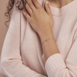 Bracelet Leandra Argent Blanc - Bracelets Coeur Femme | Histoire d’Or