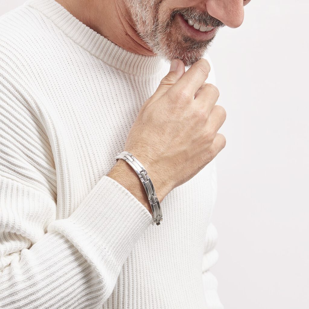 Bracelet Hector Acier Blanc - Bracelets Homme | Histoire d’Or