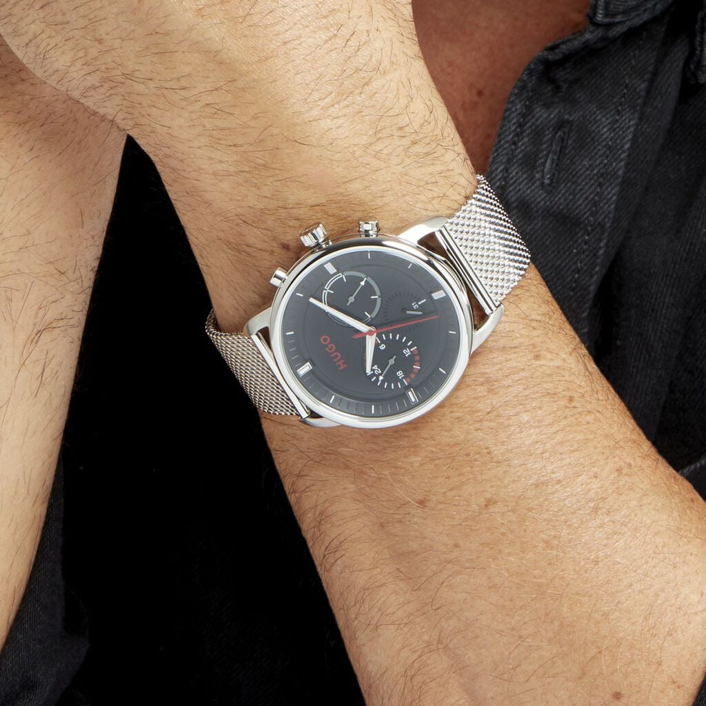 Montre Hugo Advise Noir - Montres Homme | Histoire d&rsquo;Or