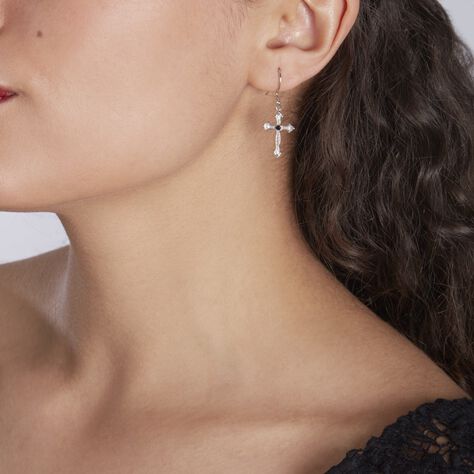 Boucles D'oreilles Pendantes Argent Blanc Florian Oxydes De Zirconium - Boucles d'oreilles fantaisie Femme | Histoire d’Or