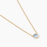 Collier Arenale Argent Dor&eacute; A L'Or 750/1000 Topaze - Colliers Femme | Histoire d&rsquo;Or