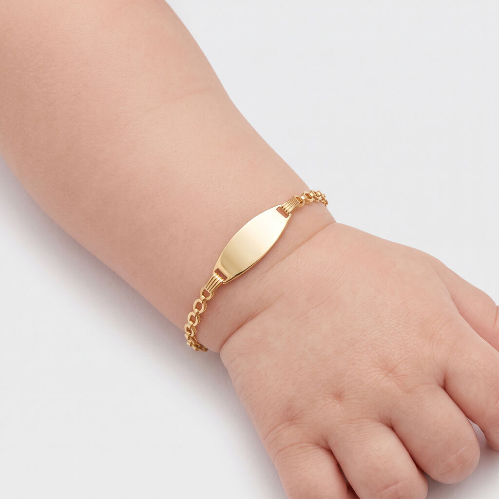 Bracelet Identit&eacute; Marcel Or Jaune - Bracelets Communion Enfant | Histoire d&rsquo;Or