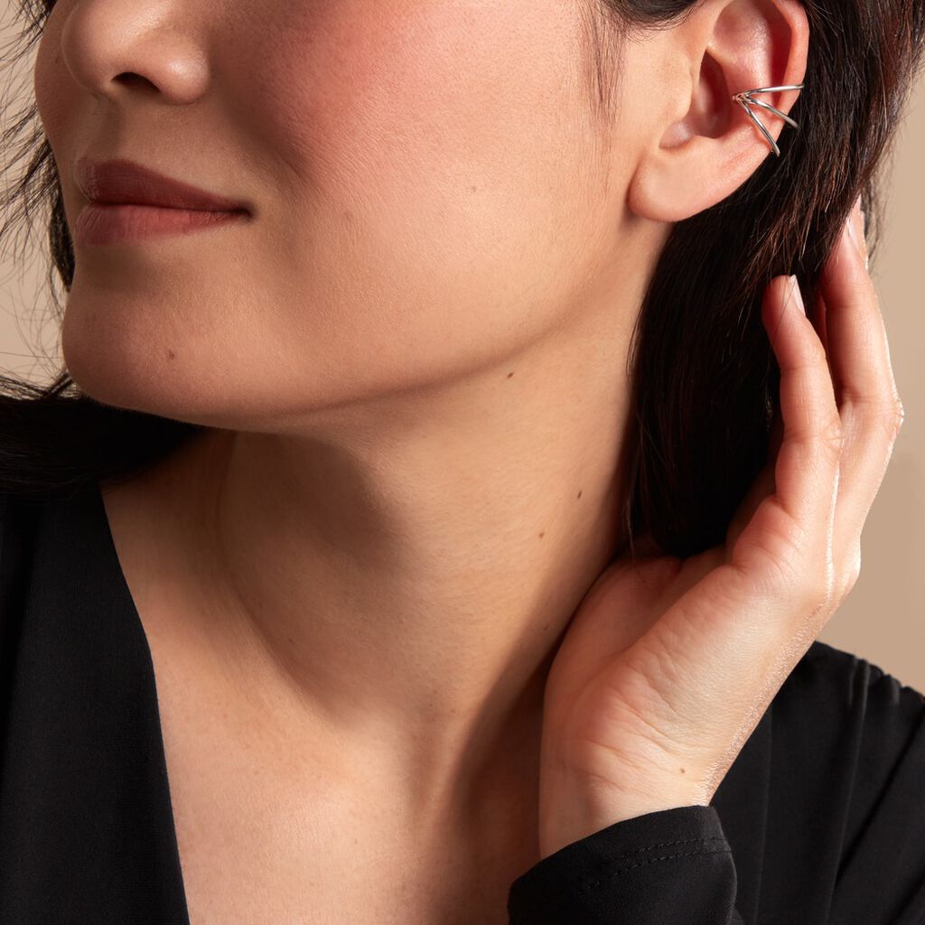 Bijou D'oreille Unitaire Sini Argent Blanc - Boucles d'oreilles fantaisie Femme | Histoire d’Or