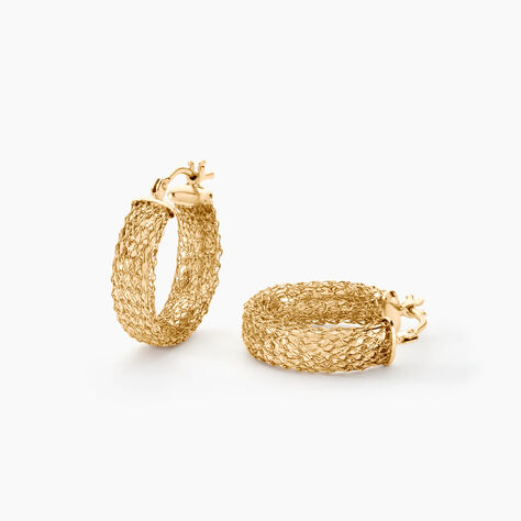Créoles Leonius Or Jaune - Boucles d'oreilles créoles Femme | Histoire d’Or