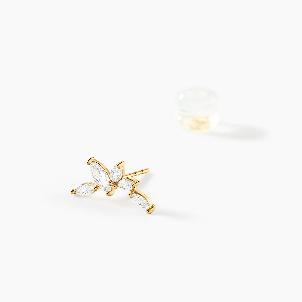 Boucles D'oreilles Barrettes Youssa Barrettes 5 Or Jaune Oxydes - Boucles d'oreilles pendantes Femme | Histoire d&rsquo;Or