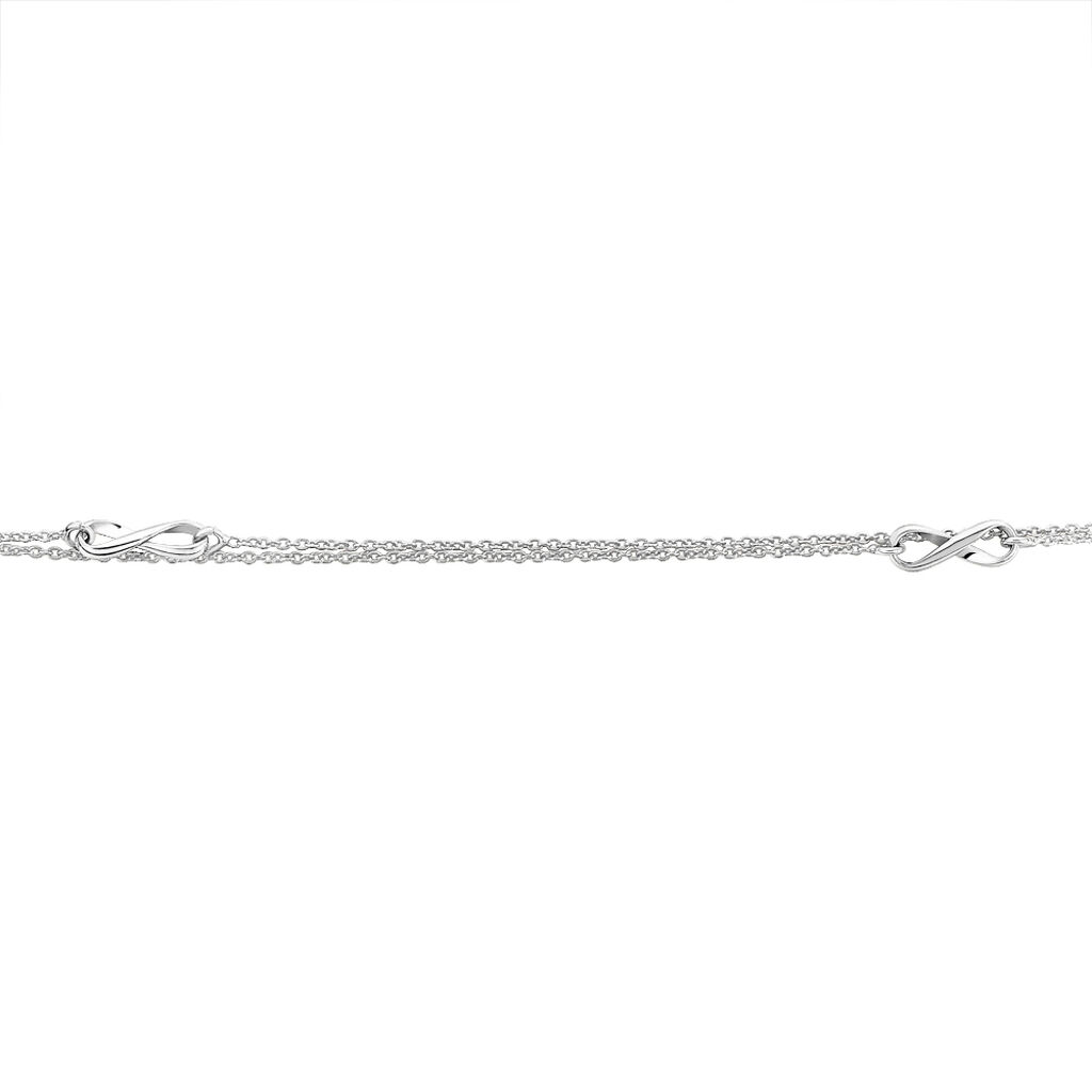 Chaîne De Cheville Noelle Argent Blanc - Chaînes de cheville Femme | Histoire d’Or