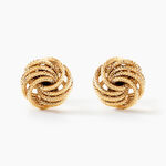 Boucles D'oreilles Puces Ilhame Nid Or Jaune - Clous d'oreilles Femme | Histoire d&rsquo;Or