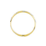 Alliance Strie Fantaisie Demi Jonc Classique Or Bicolore - Alliances Unisex | Histoire d&rsquo;Or