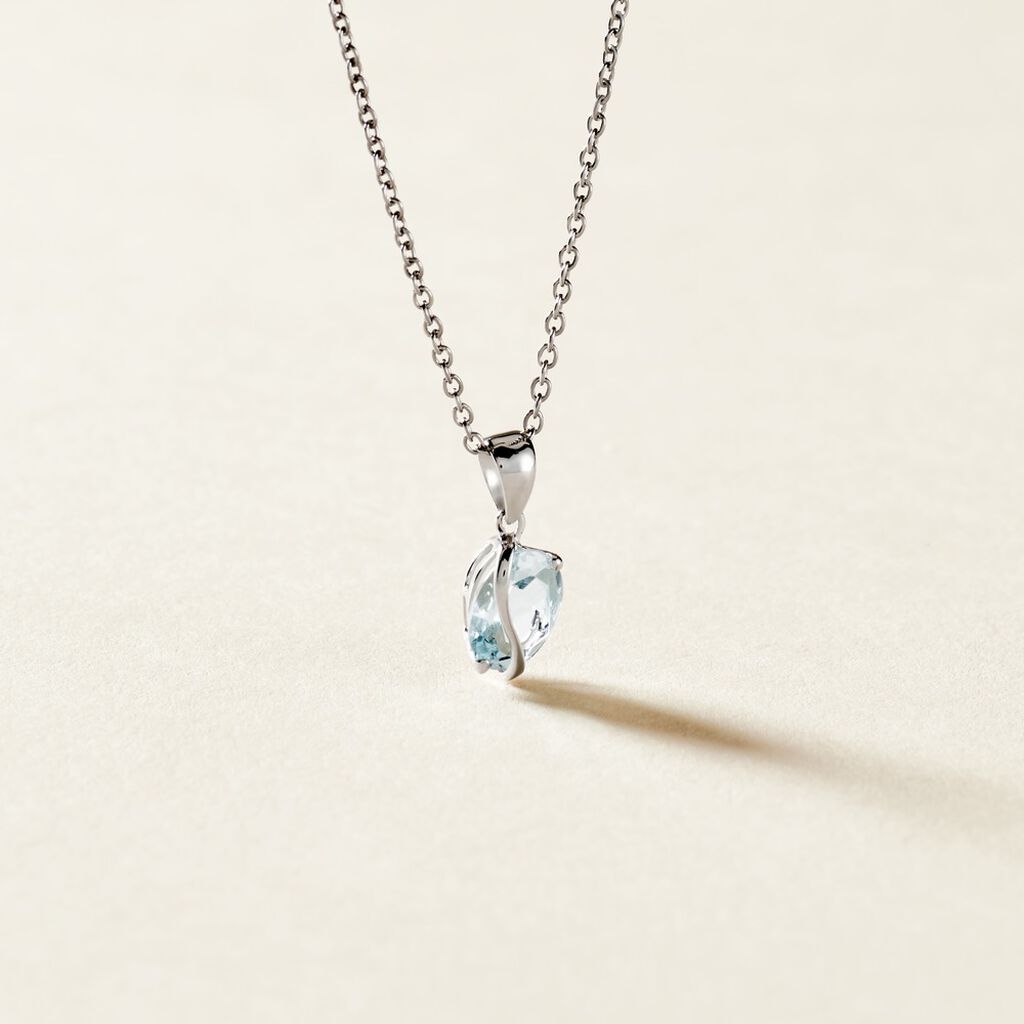 Pendentif Prudencia Or Blanc Topaze - Pendentifs Femme | Histoire d&rsquo;Or