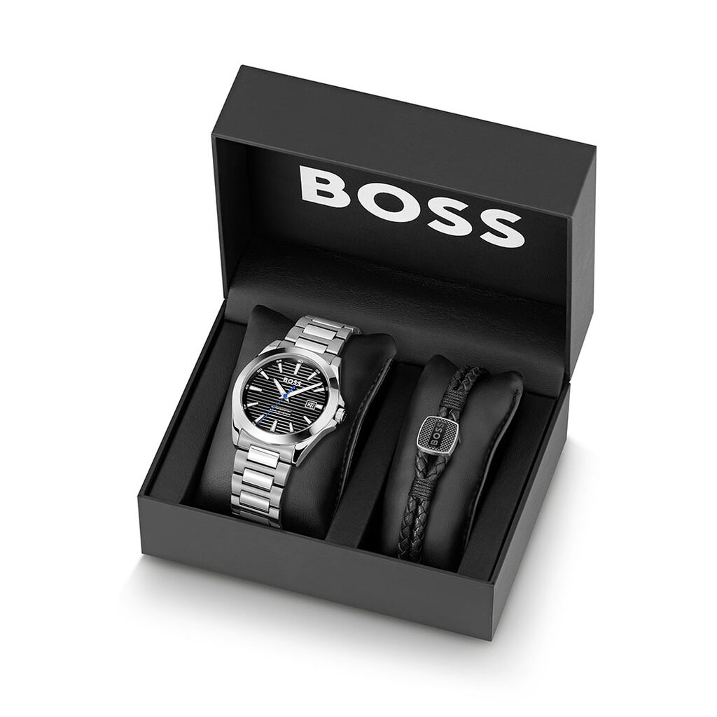 Coffret De Montre Boss Strike Noir - F&ecirc;te des p&egrave;res Homme | Histoire d&rsquo;Or