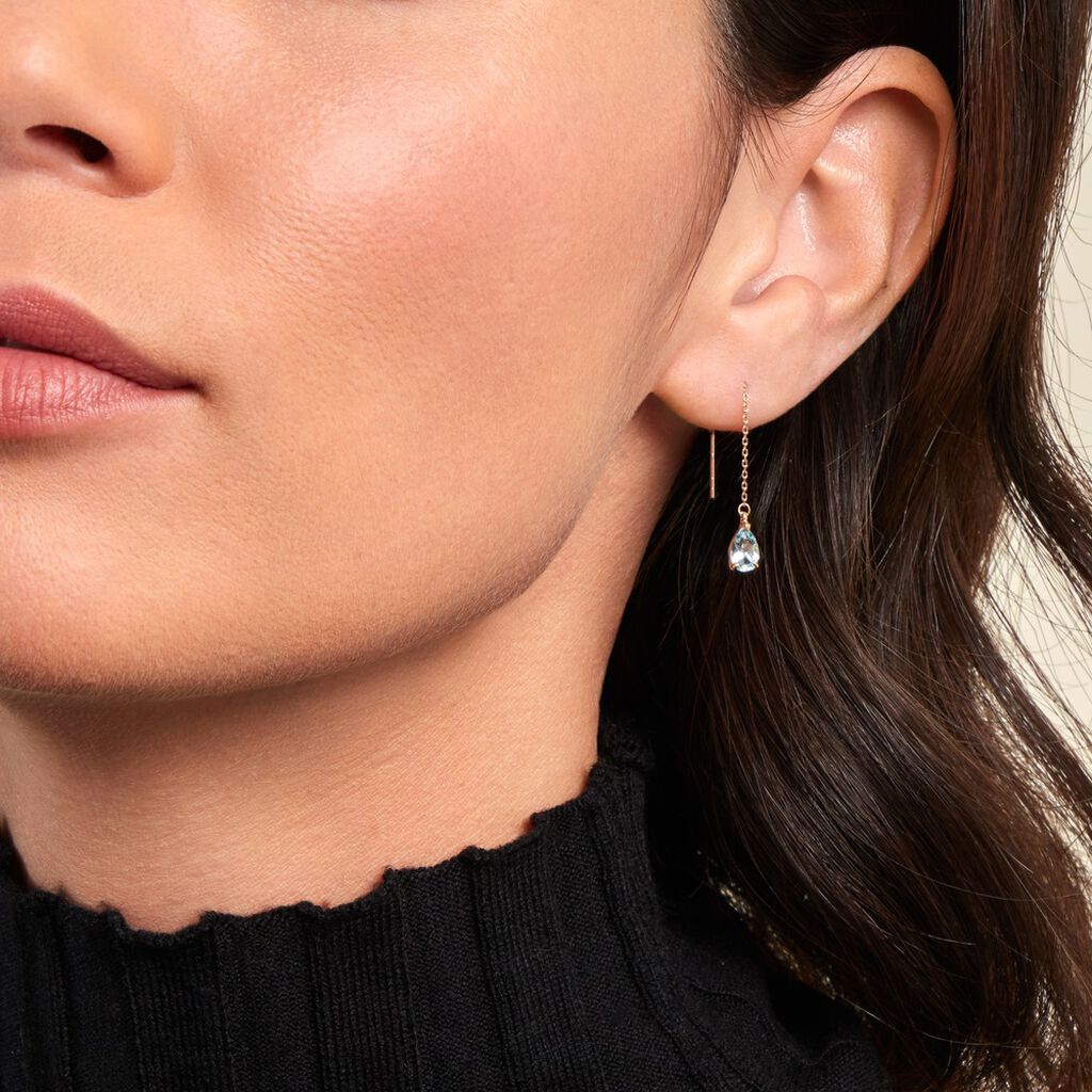 Boucles D'oreilles Pendantes Asteriane Or Jaune Topaze - Boucles d'oreilles pendantes Femme | Histoire d’Or