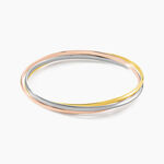 Bracelet Jonc Annie-france Plaqu&eacute; Or Tricolore - Bracelets joncs Femme | Histoire d&rsquo;Or