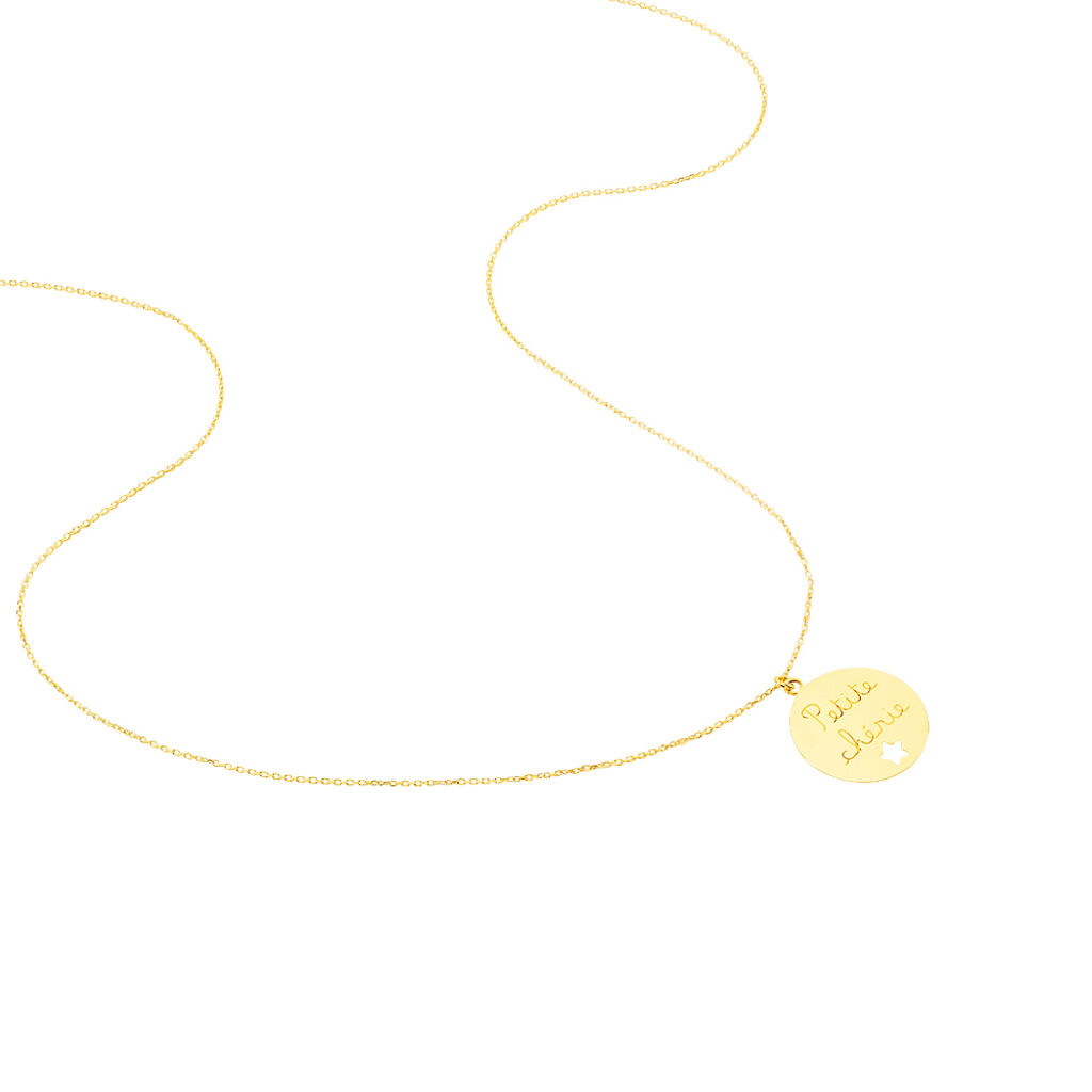 Collier Benedicte Message Or Jaune - Colliers Enfant | Histoire d’Or
