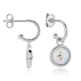 Boucles D'oreilles Pendantes Clarity Argent Blanc Nacre - Boucles d'Oreilles Coeur Femme | Histoire d’Or