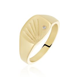 Chevalière Plaqué Or Khepri Oxyde De Zirconium - Chevalières Homme | Histoire d’Or