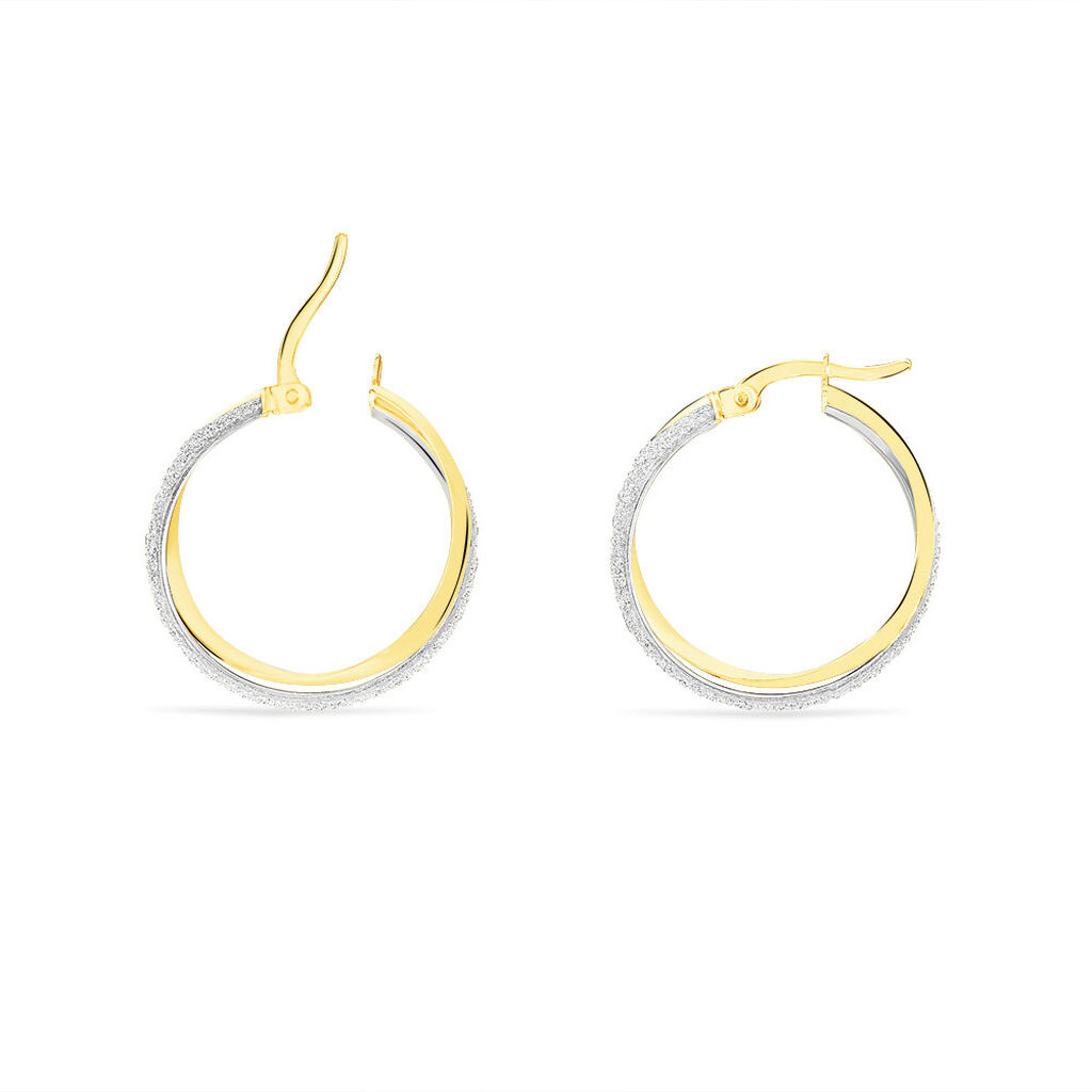 Cr&eacute;oles Lolly Or Bicolore - Boucles d'oreilles cr&eacute;oles Femme | Histoire d&rsquo;Or