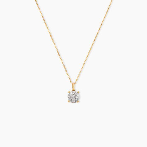 Collier Charlene Or Jaune Diamant Synthetique - Colliers Femme | Histoire d&rsquo;Or