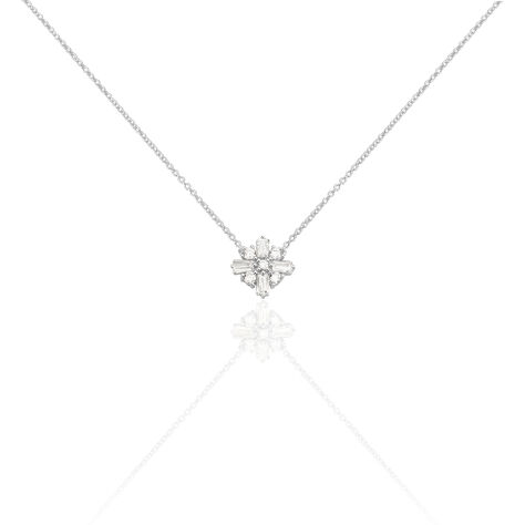 Collier Miryna Argent Blanc Oxyde De Zirconium - Colliers fantaisie Femme | Histoire d&rsquo;Or