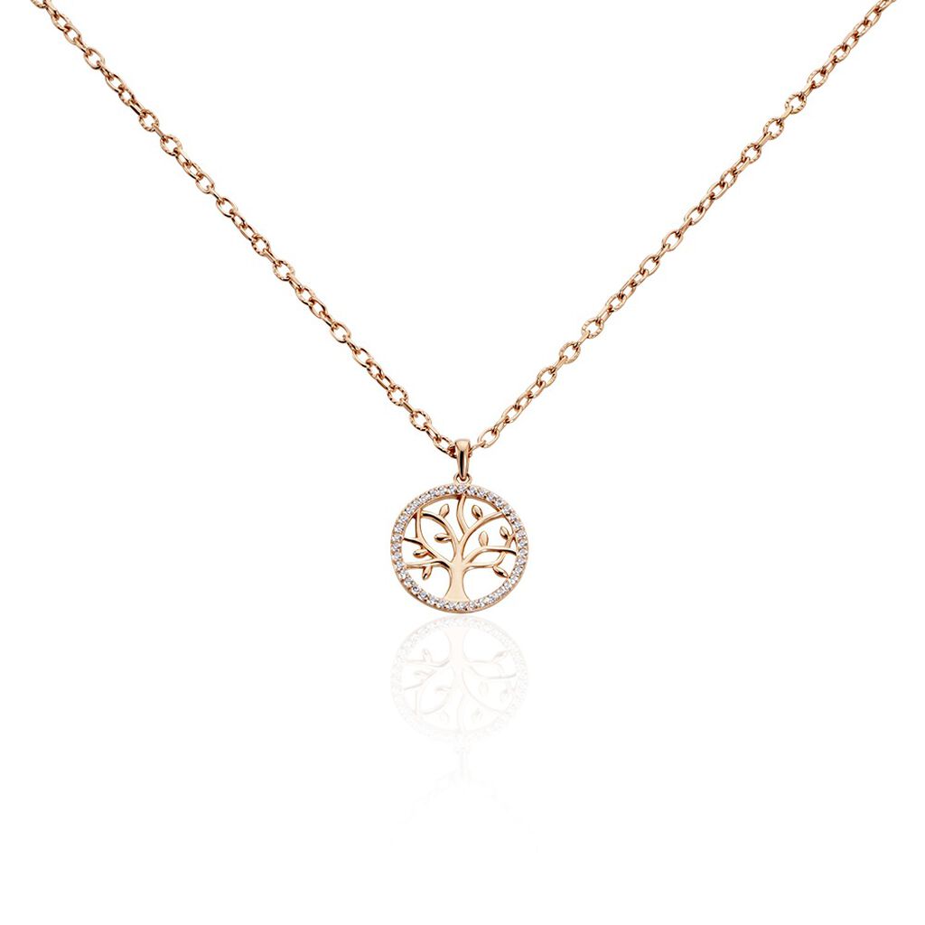 Collier Argent Rose Urcisse Oxydes De Zirconium - Colliers Femme | Histoire d’Or