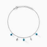 Bracelet Darcie Argent Blanc Turquoise - Bracelets Femme | Histoire d&rsquo;Or