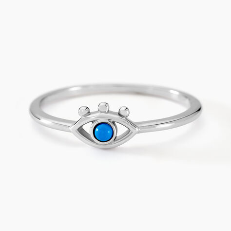 Bague Pernelle Argent Blanc Turquoise - Bagues solitaires Femme | Histoire d’Or