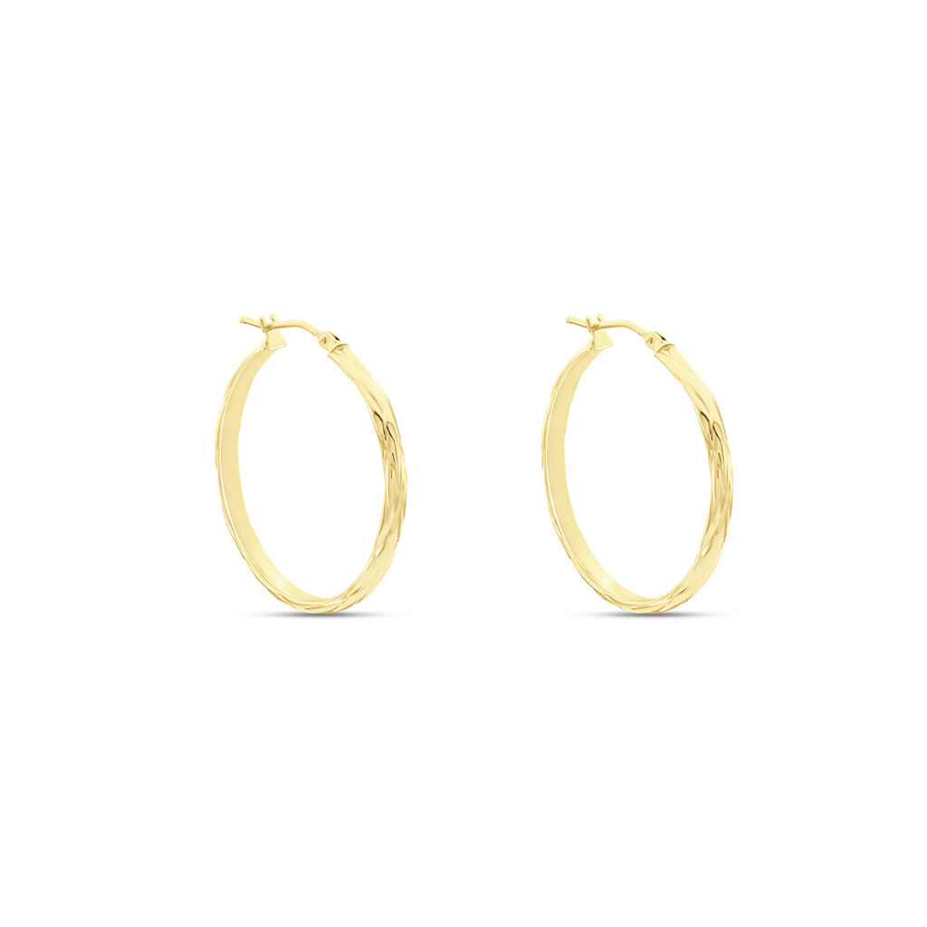 Créoles Vitali Or Jaune - Boucles d'oreilles créoles Femme | Histoire d’Or