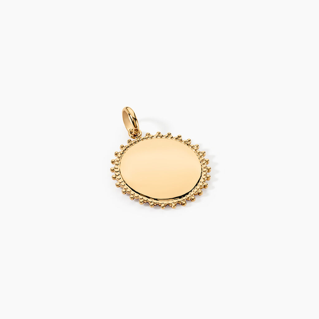 Pendentif Sunny Plaque Or Dor&eacute; - Pendentifs Naissance Femme | Histoire d&rsquo;Or