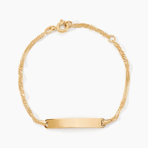 Bracelet Identité Ericka Maille Singapour Or Jaune - Bracelets Communion Enfant | Histoire d’Or