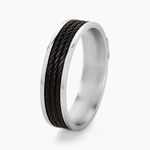 Bague Gaetane Acier Blanc - Bagues Homme | Histoire d&rsquo;Or