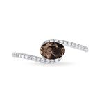 Bague Loriane Or Blanc Quartz Et Diamant - Bagues solitaires Femme | Histoire d&rsquo;Or