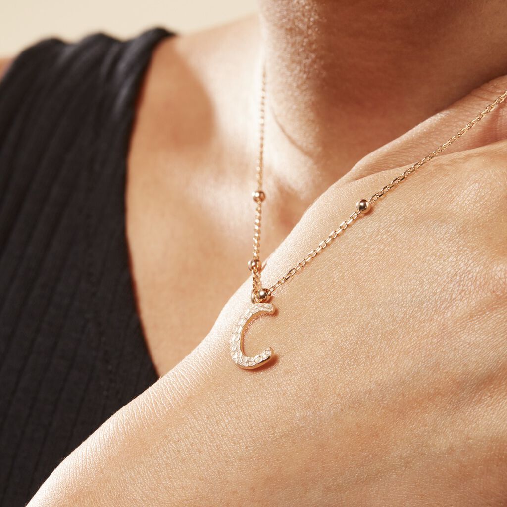 Collier Plaqué Or Jaune Lettra - Colliers fantaisie Femme | Histoire d’Or