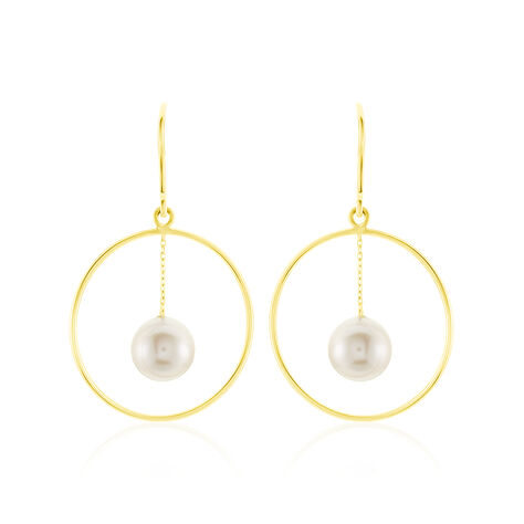 Boucles D'oreilles Pendantes Joris Or Jaune Perle De Culture - Boucles d'oreilles pendantes Femme | Histoire d’Or