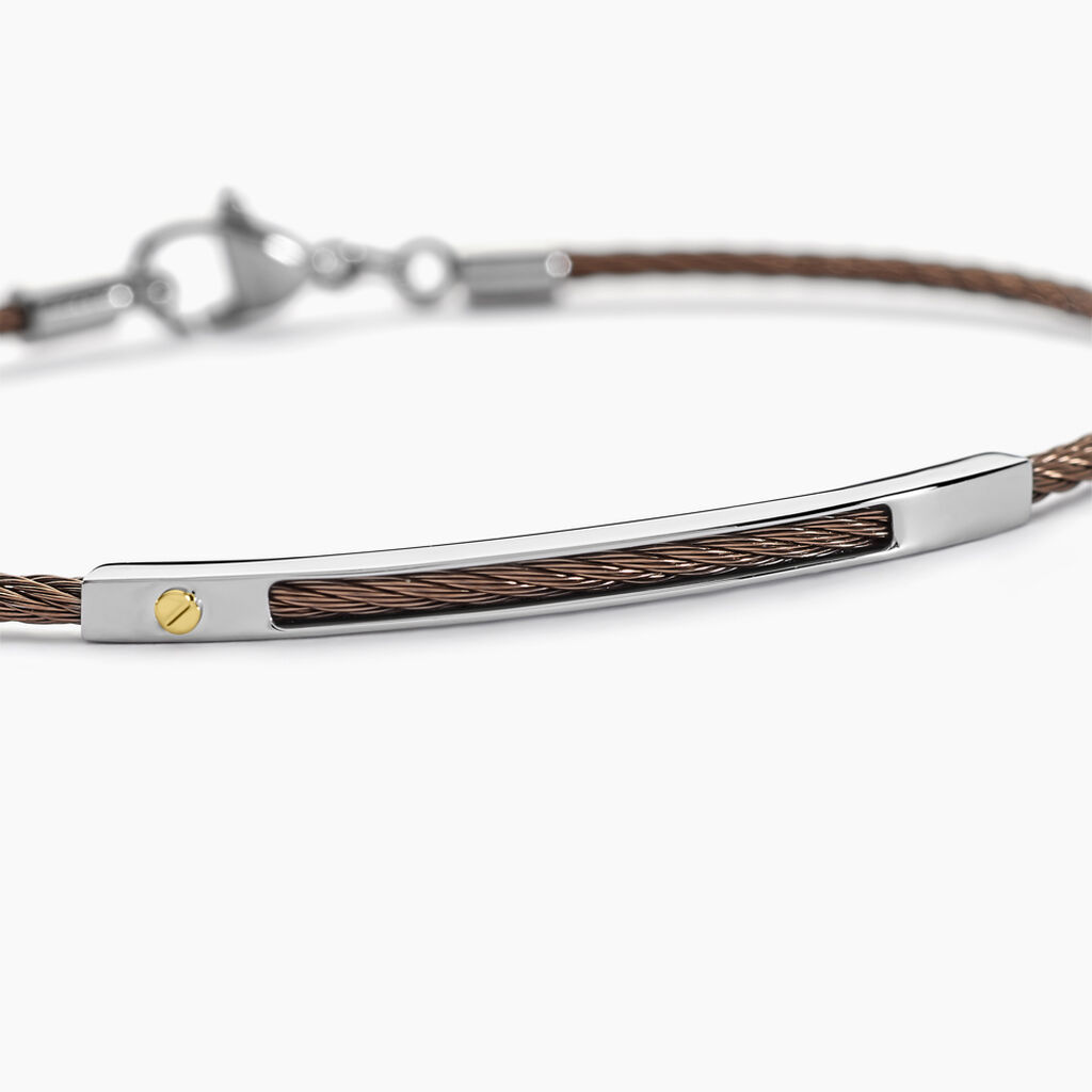 Bracelet Royan Acier Tricolore - Bracelets Homme | Histoire d&rsquo;Or