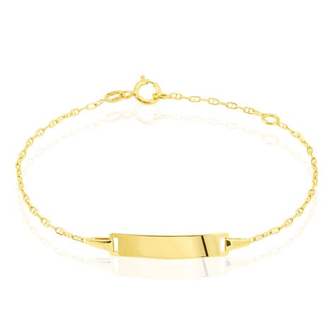 Bracelet Identité Esta Maille Forçat Or Jaune - Bracelets Communion Enfant | Histoire d’Or