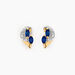 Boucles D'oreilles Puces Sakina Or Jaune Saphir Et Diamant Et Divers - Clous d'oreilles Femme | Histoire d’Or