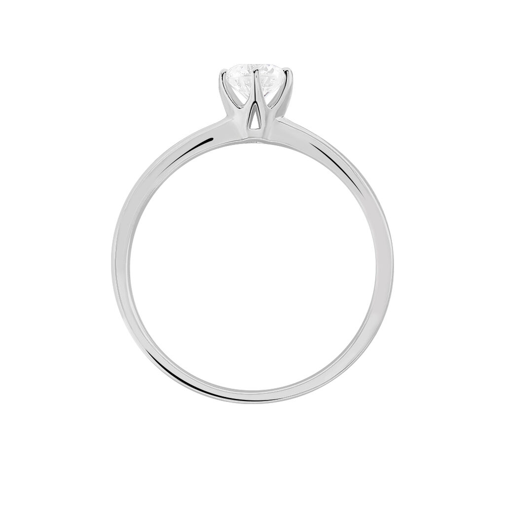 Bague Solitaire Natalia Or Blanc Diamant - Bagues solitaires Femme | Histoire d’Or